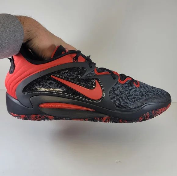 Nike KD 15 Bred Black University Red DC1975 003 Men’s Size Basketball Shoes - Picture 5 of 10